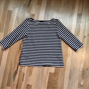 Banana Republic Navy and White Striped Sweater